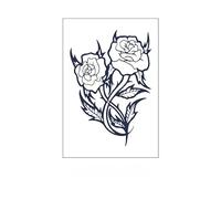 SQMSK 110x160cm 3pcs Waterproof Flower Temporary Tattoos, Realistic Herbal Dyes, Large Flower Design, Full Arm Body Art, For Men, Women, Festivals