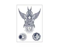 SQMSK 110x160cm 3pcs Waterproof Flower Temporary Tattoos, Realistic Herbal Dyes, Large Flower Design, Full Arm Body Art, For Men, Women, Festivals