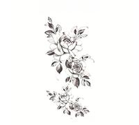 SQMSK 208 * 95mm 6pcs Dark Full Arm Waterproof Temporary Tattoo Stickers Large Flower Design Realistic 3D Black Ink Herbal Dyes For Makeup Party