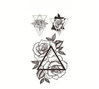 SQMSK 208 * 95mm 6pcs Dark Full Arm Waterproof Temporary Tattoo Stickers Large Flower Design Realistic 3D Black Ink Herbal Dyes For Makeup Party