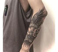 SQMSK 2pcs 24 * 10cm Realistic Large Flower Temporary Tattoos, Waterproof Full Arm Tattoo Stickers With Plant Dyes For Festivals, Parties, And Makeup