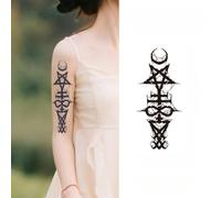 SQMSK 2pcs 24 * 10cm Realistic Large Flower Temporary Tattoos, Waterproof Full Arm Tattoo Stickers With Plant Dyes For Festivals, Parties, And Makeup