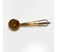 SQMSK 3.5-7CM 5pcs Gold Metal Hair Clips Tray Hair Barrettes Tray Hair Bobby Pins With Blank Tray Round Bezel Settings Trays for Hair Pin Diy
