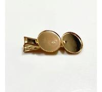 SQMSK 3.5-7CM 5pcs Gold Metal Hair Clips Tray Hair Barrettes Tray Hair Bobby Pins With Blank Tray Round Bezel Settings Trays for Hair Pin Diy