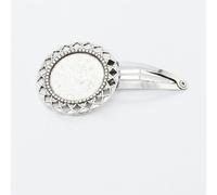 SQMSK 50 * 20MM 30pcs Round Metal Hair Clips Tray Hair Barrettes Tray Hair Bobby Pins With Blank Tray Round Bezel Settings Trays for Hair Pin