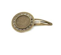 SQMSK 50 * 20MM 30pcs Round Metal Hair Clips Tray Hair Barrettes Tray Hair Bobby Pins With Blank Tray Round Bezel Settings Trays for Hair Pin