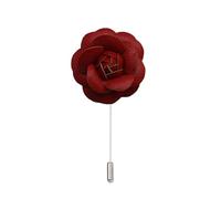 SQMSK 6 * 10cm 2/4PCS Silver Pin Satin Flower Lapel Pin Badge Flower Corsage Satin Rose Flower/Rose Lapel Pin Brooch Pin PU Leather