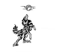SQMSK 6pcs 120 * 190mm Black & White Animal Totem Realistic Large Flower Temporary Tattoos, Waterproof Black, White Body Art, Perfect for Party