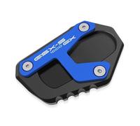 SQNYDH CNC Motorcycle Kickstand Extender Side Stand Support Pad For GSXS 1000GX GSX-S 1000GX GSXS 1000 GX 2024 Extension Foot Plate Anti-slip Improved tilt(Blue)