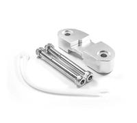 SQNYDH Motorcycle Bar Clamps Adapter Motorcycle Handlebar Riser Clamp For Ducati Scrambler 400 800 1000 Handle Bar Riser Mount Adapter Handlebar Riser Bars Parts(Silver)