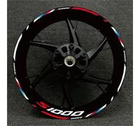 SQNYDH Motorcycle Wheel Reflective Rim Decal For BMW S1000XR S1000R 1000RR S 1000 XR S 1000 R 1000 RR Wheel Hub Sticker Decals Reflective Wheel Sticker Decal Set(Color 18)
