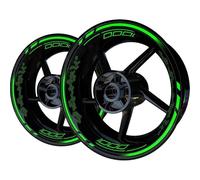 SQNYDH Motorcycle Wheel Rim Reflective Stickers For Kawasaki For Ninja Z1000SX Z 1000SX Z 1000 SX Wheel Hub Decal Wheel Sticker Reflective Wheel Sticker Decal Set(Green)