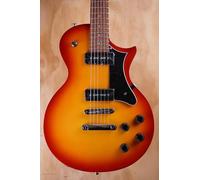 SQOE SELP90 LP Style Electric Guitar in Cherry Sunburst, P-90 Pickups, Okoume Body, Canadian Roasted Maple Neck and Rosewood Fingerboard