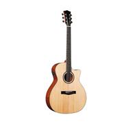 SQOE SQ-40B Electro-Acoustic Guitar in Natural, Auditorium-Sized, Rosewood Fretboard, 21 Frets, Right-Handed, 6-String