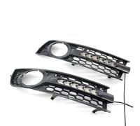 SQOFJDF 2Pcs Car Front Fog Light Grille Flowing LED DRL Daytime Running Light Turn Signal Lamp Mesh Cover Grilles For A4 B6 2001-2005 Car Front Grill
