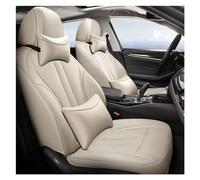 SQOFJDF Car Seat Protector Car Seat Cover Leather For Skoda For Octavia A5 A7 For Fabia For Rapid For Kodiaq For Superb For Yeti Accessories Protectors Seat Covers(RICE WHITE LUX)