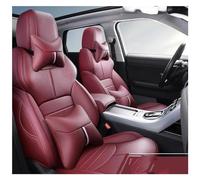 SQOFJDF Car Seat Protector Custom Cowhide Car Seat Cover For Jeep For Grand Cherokee For Commander For Wrangler JK For Renegade For For Patriot For Compass Accessories Seat Covers(WINE RED LUX)