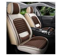 SQOFJDF Car Seat Protector Universal Breathable Flax Car Seat Cover For Bmw For 3 Series For E46 E90 E93 F30 F31 F34 F35 G20 G21 G28 Accessories Interior Seat Covers(Beige Coffee 5 Seat)