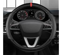 SQOFJDF Steering Wheel Cover Carbon Fiber Car Steering Wheel Cover For Seat For Leon 5F Mk3 2013-2021 For Ibiza 6J For Tarraco For Arona For Ateca For Alhambra Car Wheel Cover(BLACK O SHAPE)