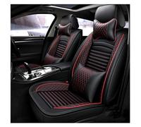 SQOFJGIGN Car Accessories Leather Auto Seat Covers For Accord For Jazz For City For XRV For CRV For CIVIC For CHR Car Seat Support Cushion Cover(Black Red 4pcs,Deluxe Edition)