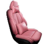 SQOFJGIGN Car Seat Cushion Full set Custom Leather Car Seat Covers For Nissan For Qashqai J11 J10 X For Trail T31 T32 2019 For Juke For Navara d40 Seat Covers(Pink+pillow)