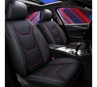 SQOFJGIGN Car Seat Cushion Leather Car Seat Covers for Chevy for Captiva for Aveo for Cruze for Epica for Lacetti for Sonic for Spark for Equinox for Malibu Seat Covers(Black Red 4pcs)