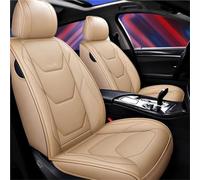 SQOFJGIGN Car Seat Cushion Leather Car Seat Covers for Chevy for Captiva for Aveo for Cruze for Epica for Lacetti for Sonic for Spark for Equinox for Malibu Seat Covers(Beige)