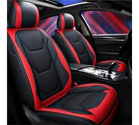 SQOFJGIGN Car Seat Cushion Leather Car Seat Covers for Chevy for Captiva for Aveo for Cruze for Epica for Lacetti for Sonic for Spark for Equinox for Malibu Seat Covers(Red Black)