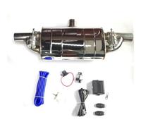 SQOFJGIGN Exhaust Tail Pipe 51/63/76MM Car Exhaust Pipe Variable Valve Mufflers Remote Control/Vacuum Pump Stainless Steel Universal T Shape One In Two Out Car Exhaust Pipes(76MM+Control)