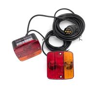 SQOFJGIGN Rear Taillights 1 Set Universal 12V Rear Towing Trailer Tail Light 7.5m+2.5m Cable 7 Pin Waterproof Brake Light Stop License Number Plate Lamp Tail lights assembly