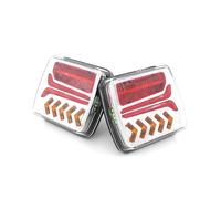 SQOFJGIGN Rear Taillights 12V 24V Wireless Magnetic LED Truck Taillight Trailer Rear Signal Warning Brake Light Lamp Bus Caravans Campers Lorry RV Tail lights assembly