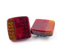 SQOFJGIGN Rear Taillights 2PCS 12V/24V Wireless Magnetic LED Truck Taillight Trailer Rear Signal Warning Brake Light Lamp Bus Caravans Campers Lorry RV Tail lights assembly