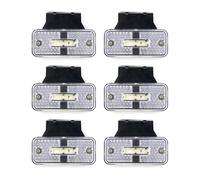 SQOFJGIGN Rear Taillights 4x/6x/8x/10x 12V 24V Car External LED Side Marker Warning Light Clearance Signal For Trailer Truck Lorry RV Yellow White Red Tail lights assembly(6pcs white)