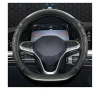 SQOFJGIGN Steering Wheel Protectors D Shape Car Steering Wheel Cover For VW For Sharan For Teramont For Atlas For T-Roc For T-cross 2017-2021 Wheel Cover(Red-Brown-Panel)