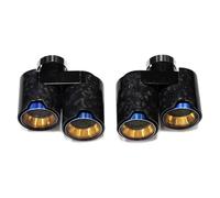 SQOFJGIGN Tail Throat Quad Exhaust Tip For BMW For G20 G21 330i 330d 330e Muffler Tip Exhaust System Nozzle Exhaust Pipe Tailpipe Tuning Car Exhaust Pipe(Carbon C)