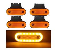 SQOFJGIGN Wing Mirror Indicator 4pcs 12V 24V LED Truck Side Marker Light 20SMD Clearance Signal Lights For Trailer Mount For Volvo Truck Accessories (Yellow A)