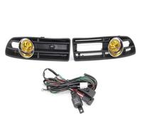SQOFJGIGN Wing Mirror Indicator Yellow Light Front Fog Lights Assembly Fog Lamp Grille With Switch Harness For VW For Bora For Jetta For MK4 1998-2004