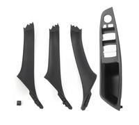 SQOGJSGZ Car Interior Inside Handle 4Pcs Black Car Interior Window Switch Armrest Panel Door Handle Kit for BMW F10 F11 5 Series 520i 530i 535i 2006-2010 RHD Door Handle