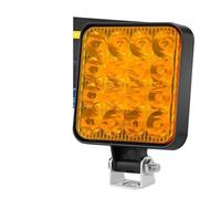 SQOGJSGZ Car Lights Headlight Assembly 12V/9-30V Led Work Light Square Spotlight/floodlight 48W/126W Car Headlight For Truck Off Road SUV Night Driving Fog Lamp(ABS 12v-48Wyellow1pc)