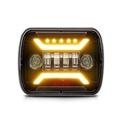 SQOGJSGZ Car Lights Headlight Assembly For GMC For Savana 3500 (1998-2002 2004 2007 2009-2012) Off-road Truck Motorcycle LED Headlight 7x6'' 5X7 Inch Square Hi-Lo Beam Halo(B type 1pc)