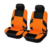 SQOGJSGZ Car Seat Covers Breathable Full Set Car Seat Covers Universal Front/Rear Split Bench Protector For Kia For Rio Car Seat Covers Full Set(Orange 2pcs)