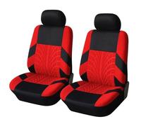 SQOGJSGZ Car Seat Covers Car Seat Covers Full Set Front Split Rear Bench For Universal Cloth SUV Sedan Van Automotive Interior Car Seat Covers Full Set(Red 2pcs)