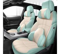 SQOGJSGZ Car Seat Covers Leather 5 Seats Custom Car Seat Covers For Kia For Sorento 2015-2017 Interior Accessories Car Seat Covers Full Set(Green White,Deluxe)