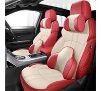 SQOGJSGZ Car Seat Covers Leather 5 Seats Custom Car Seat Covers For Kia For Sorento 2015-2017 Interior Accessories Car Seat Covers Full Set(Red White,Deluxe)