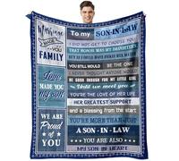 Sqovulw Son in Law Gifts from Mother in Law/Father in Law, Gifts for Son in Law, Gift Ideas for Son-in-Law, Best Son in Law Gifts, Best Son in Law Birthday Gifts Blanket 60x50 Inch