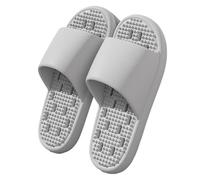 SQOYEI Acupuncture Slippers Women Lightness Quick-Dry, Summer Acupressure Slippers for Men Non-Slip Acupuncture Shoes for Dormitory(Grey,4.5-5 UK)