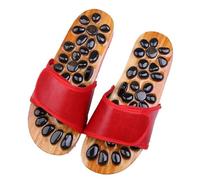 SQOYEI Adjustable Acupuncture Slippers Women for Fatigue, Insomnia Indoor Acupressure Slippers for Men Non-Slip Acupuncture Shoes Household(Red,5-5.5 UK)