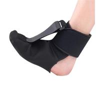 SQOYEI Adjustable Plantar Fasciitis Night Splints for Foot Drop, Heel Pain Soft Night Splint for Plantar Fasciitis Women, Men Tension Relief(M,Black)