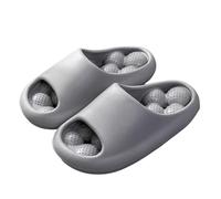 SQOYEI Bathroom Non-Slip Acupressure Slippers for Men, Odor-Proof Reflexology Sandals for Parents, Partners Acupuncture Slippers Women Household(Grey,6.5-7 UK)