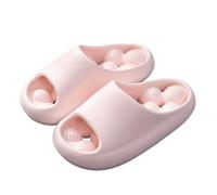 SQOYEI Bathroom Non-Slip Acupressure Slippers for Men, Odor-Proof Reflexology Sandals for Parents, Partners Acupuncture Slippers Women Household(Pink,4-4.5 UK)
